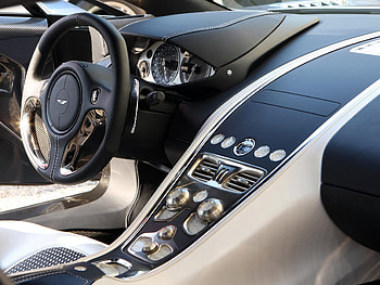 Interior, Aston Martin, Cars, Steering Wheel, Rudder, Salon, Speedometer, 2009, One-77 HD wallpaper