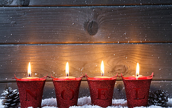 Candle, decor, holiday, christmas HD wallpaper