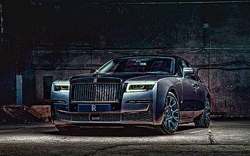 2022, Rolls-Royce Ghost Black-Badge, , front view, exterior, new black Rolls-Royce Ghost, tuning, luxury cars, Rolls-Royce HD wallpaper