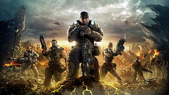 Gears of War 3, cog, gears, marcus, dom HD wallpaper