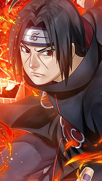 Itachi, Fire Background HD phone wallpaper