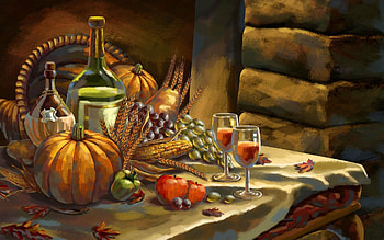 Painting, Thanksgiving HD wallpaper