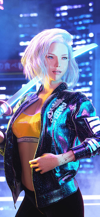 Cyberpunk 2077, Girl, 2020, XS Max HD phone wallpaper