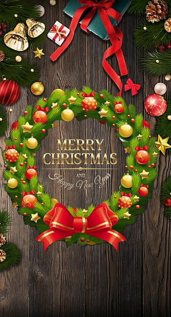 Christmas , Christmas decorations, Christmas wreaths, backgrounds HD phone wallpaper