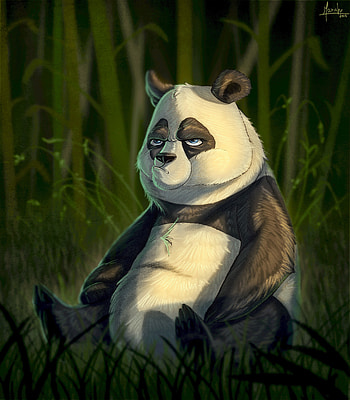 Art, Bear, Panda, Emotions, Discontent, Dissatisfaction HD phone wallpaper