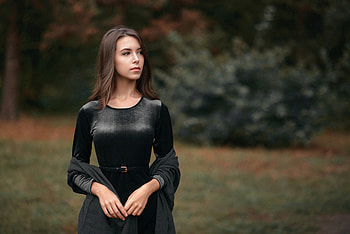 Black Dress Clothing Girl , black-dress, girls, model HD wallpaper