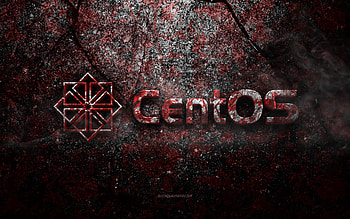 CentOS logo, grunge art, CentOS stone logo, red stone texture, CentOS, grunge stone texture, CentOS emblem, CentOS 3d logo HD wallpaper