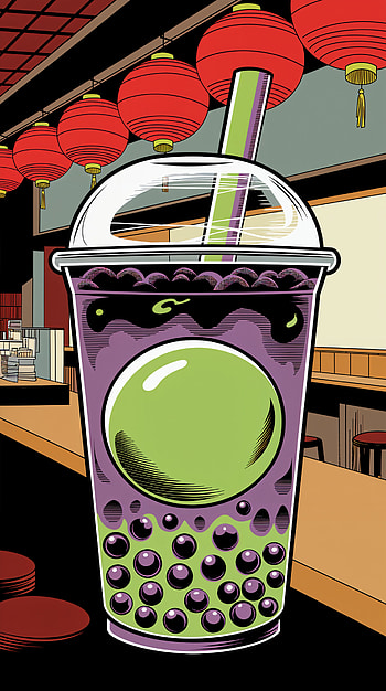 Bubbly Delight: A Vibrant Bubble Tea , drink, colorful HD phone wallpaper