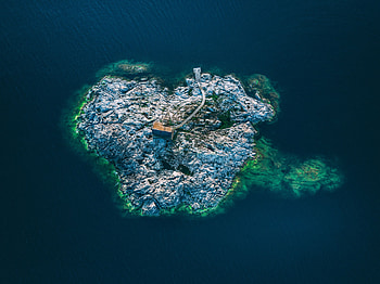Nature, View From Above, Island, Sweden, Uto HD wallpaper