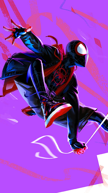 Miles Morales in Spider-Man: Into the Spider-Verse, artwork, Samsung Galaxy S6 HD phone wallpaper