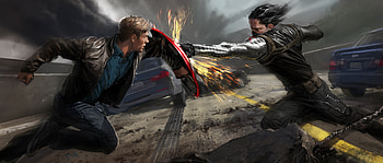 Steve Rogers And Winter Solider Artwork, captain-america, winter-solider, artwork, superheroes HD wallpaper