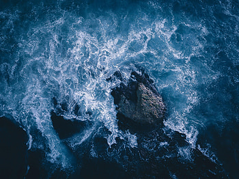 Nature, Water, Stones, Sea, View From Above, Foam HD wallpaper