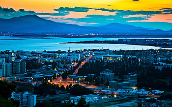 Cities, Sky, Night, City, View From Above HD wallpaper