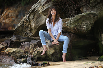 Smile, Georgia Fowler, fashion model HD wallpaper