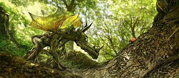 wood dragon , dragon, fantasy HD wallpaper