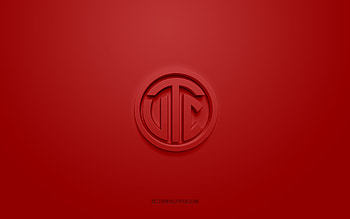 Universidad Tecnica de Cajamarca, creative 3D logo, burgundy background, Peruvian Primera Division, 3d emblem, Peruvian football club, Cajamarca, Peru, 3d art, Liga 1, football, Universidad Tecnica de Cajamarca 3d logo HD wallpaper