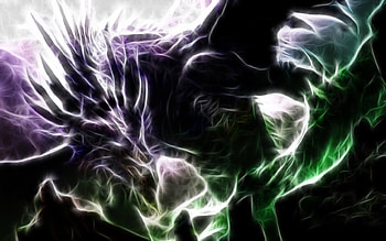 Dark Dragon-Fractalized, abstract, fantasy, dragon, fractal, dark HD wallpaper