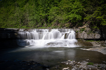 Nature, Water, Trees, Waterfall, Forest, Flow, Stream HD wallpaper