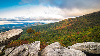 Rough ridge in North Carolina, Sunrise landscape, Beautiful nature HD wallpaper