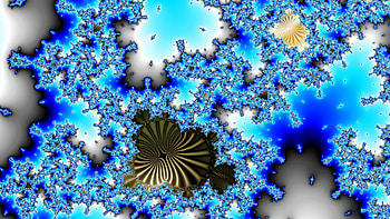 Fractal Art for your - Trippy, yellow, blue, white, psychedelic, trippy, Abstract, fractal, abstract blue HD wallpaper