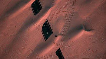 Desert, aerial view, highway, landscape HD wallpaper