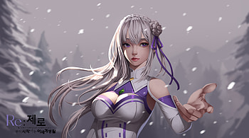 Rezero Emilia Fanart , artist, artwork, digital-art, deviantart, anime-girl HD wallpaper