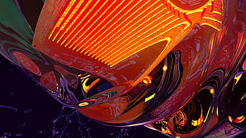 Chiptos X Motherboard Abstract NFT Background Glossy Glass PC Case Background Orange HD wallpaper