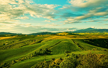 Tuscany's beauty, Summer sunset, European charm, High-quality HD wallpaper