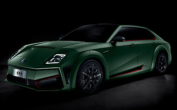 2022, Saloon Mecha Dragon EV, front view, exterior, electric car, new green Mecha Dragon, Chinese cars HD wallpaper