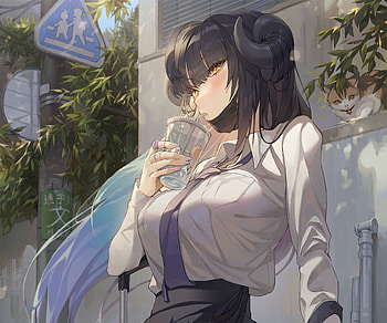 Sunlit Sip — Anime Girl, Anime, girl, anime girl HD wallpaper