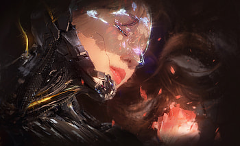 Neon Cyborg Oracle — Ultra, Sci Fi, cyborg HD wallpaper