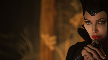 Maleficent, black, angelina Jolie, disney, actress, orange, fairy, fantasy, movie HD wallpaper
