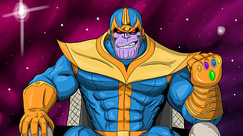 Thanos Comic Cartoon Digital Art , thanos, supervillain, marvel, superheroes, artist, artwork, digital-art, deviantart HD wallpaper