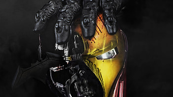 Batman Hands Over Iron Man Mask , iron-man, batman, superheroes, artstation HD wallpaper