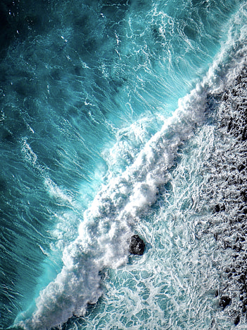 Captivating aerial view, Oceanic magnificence, Vast waters, Nature's grandeur HD phone wallpaper