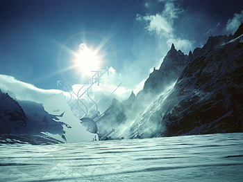 Landscape, Winter, Mountains, Sun HD wallpaper