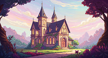 Enchanting Villa in Ultra, villa, castle, fantasy, illustration, landscape, fantasy landscape HD wallpaper