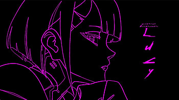 Lucy (Cyberpunk Edgerunners), Anime, minimalist, pink, anime girl, pink anime, minimalist anime HD wallpaper
