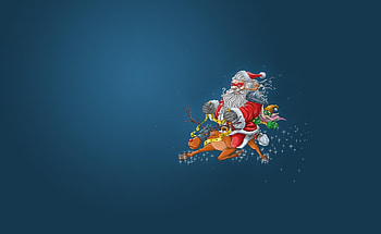 Holidays, Santa Claus, Masks, Christmas, Flight, Deer, Elf, Villains HD wallpaper