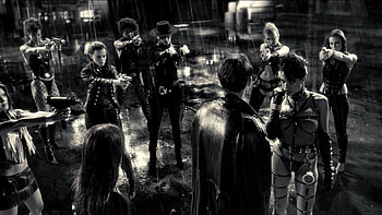 Group of people, Sin City, Monochrome graphy, Movie HD wallpaper