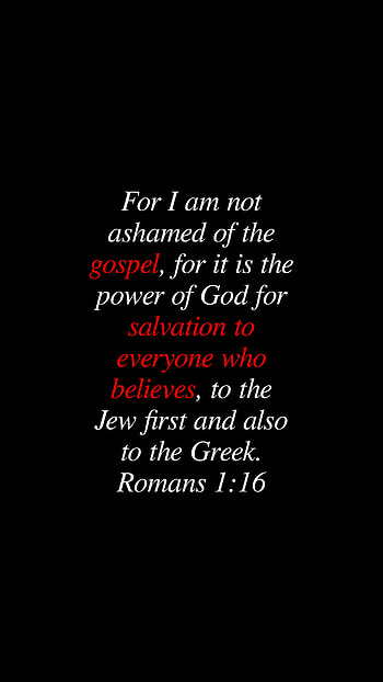 Romans 1:16, Jesus, salvation, Bible, biblical, gospel, Bible verse, God HD phone wallpaper
