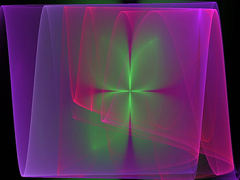 Green petals, purple, pink, abstract, green, red, fractal HD wallpaper