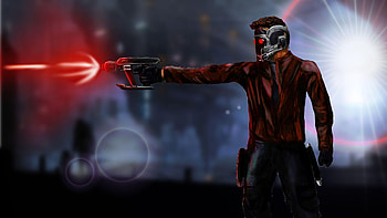 Starlord Gun , star-lord, superheroes HD wallpaper