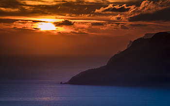 Ocean Sunset, ocean, sunset, nature HD wallpaper