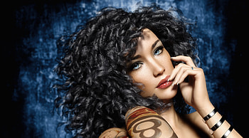 Curls, lady, model, female HD wallpaper