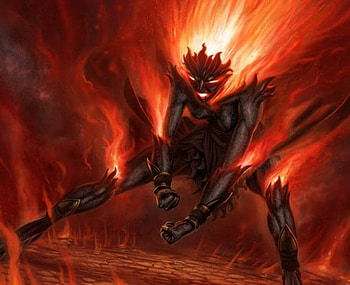 Nova Chaser, girl, fire, red HD wallpaper