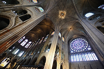 Rose window, Notre-Dame Cathedral HD wallpaper