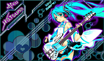 Miku, anime, hatsune miku, guitar, vocaloid, head HD wallpaper