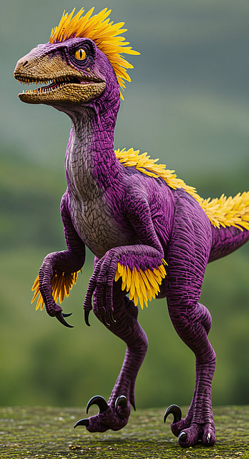 Vibrant Velociraptor , dinosaur HD phone wallpaper