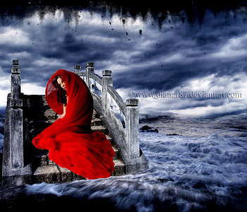 Solitude-Deviant Art, girl, abstract, solitude, deviant art HD wallpaper